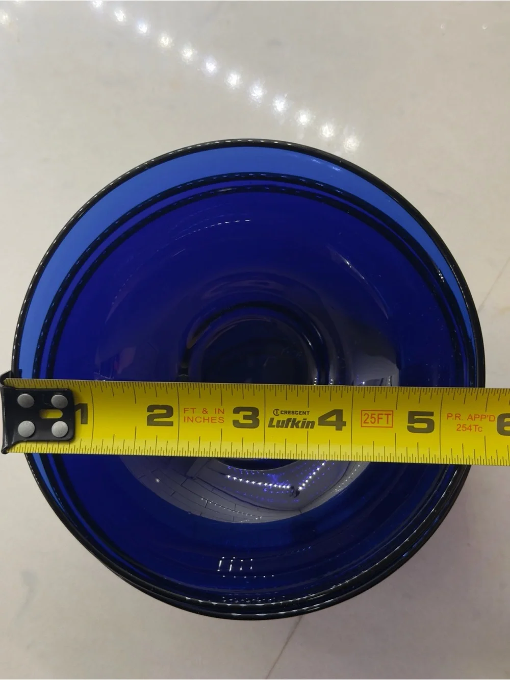 Set of 3 Cobalt Blue Glass Bowls